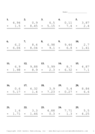Two Decimal by One Decimal Problem Set BA Report Template