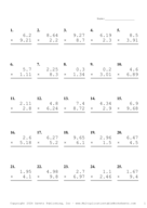 Two Decimal by One Decimal Problem Set BH Report Template