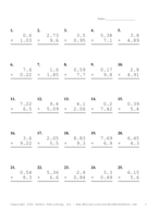 Two Decimal by One Decimal Problem Set BI Report Template