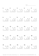Two Decimal by One Decimal Problem Set BK Report Template