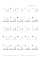 Two Decimal by One Decimal Problem Set BL Report Template