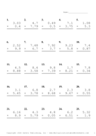 Two Decimal by One Decimal Problem Set BM Report Template