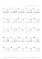 Two Decimal by One Decimal Problem Set H Report Template