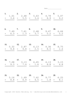 Two Decimal by One Decimal Problem Set Q Report Template