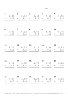 Two Decimal by One Decimal Problem Set U Report Template