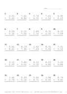 Two Decimal Problem Set AF Report Template