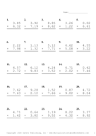 Two Decimal Problem Set AG Report Template