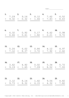 Two Decimal Problem Set AI Report Template