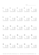 Two Decimal Problem Set AL Report Template