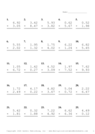 Two Decimal Problem Set AO Report Template