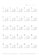 Two Decimal Problem Set AQ Report Template