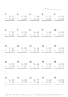 Two Decimal Problem Set AS Report Template