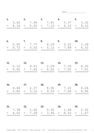 Two Decimal Problem Set AT Report Template