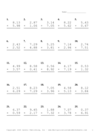 Two Decimal Problem Set BG Report Template