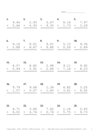 Two Decimal Problem Set BH Report Template