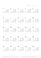 Two Decimal Problem Set BL Report Template