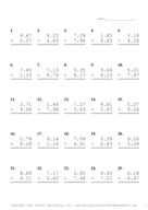 Two Decimal Problem Set E Report Template