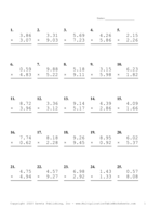 Two Decimal Problem Set G Report Template