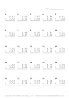 Two Decimal Problem Set H Report Template