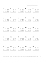 Two Decimal Problem Set K Report Template