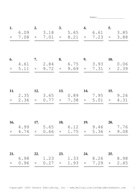 Two Decimal Problem Set M Report Template