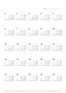 Two Decimal Problem Set N Report Template