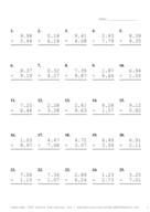 Two Decimal Problem Set P Report Template