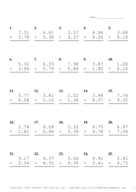 Two Decimal Problem Set Q Report Template