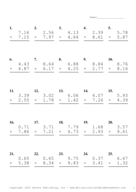 Two Decimal Problem Set T Report Template