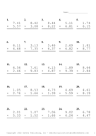 Two Decimal Problem Set V Report Template