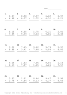 Two Decimal Problem Set Y Report Template