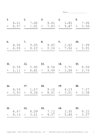 Two Decimal Problem Set Z Report Template