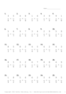 Single Digit Fraction Problem Set AE Report Template