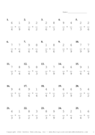 Single Digit Fraction Problem Set AJ Report Template