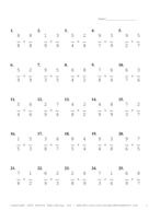 Single Digit Fraction Problem Set AK Report Template