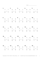 Single Digit Fraction Problem Set AN Report Template