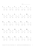 Single Digit Fraction Problem Set AQ Report Template