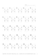 Single Digit Fraction Problem Set AU Report Template