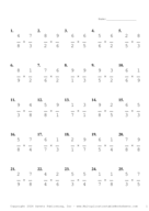 Single Digit Fraction Problem Set AW Report Template
