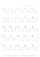 Single Digit Fraction Problem Set AZ Report Template