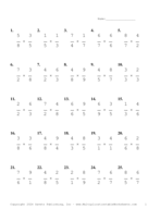 Single Digit Fraction Problem Set BA Report Template