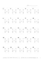 Single Digit Fraction Problem Set BC Report Template