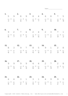 Single Digit Fraction Problem Set BQ Report Template
