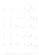 Single Digit Fraction Problem Set BS Report Template