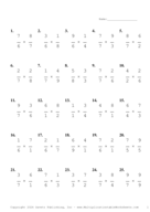 Single Digit Fraction Problem Set BT Report Template