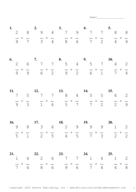 Single Digit Fraction Problem Set C Report Template