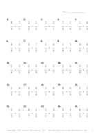 Single Digit Fraction Problem Set D Report Template