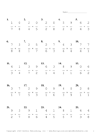 Single Digit Fraction Problem Set G Report Template