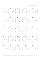 Single Digit Fraction Problem Set H Report Template