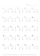 Single Digit Fraction Problem Set J Report Template